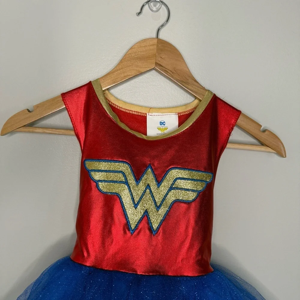 Wonder Woman Superhero Tutu Dress for Kids - Red and Blue